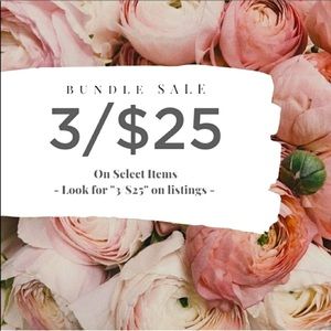 3/$25 WITH 4.99 SHIPPING BUNDLE DEALS 🎉